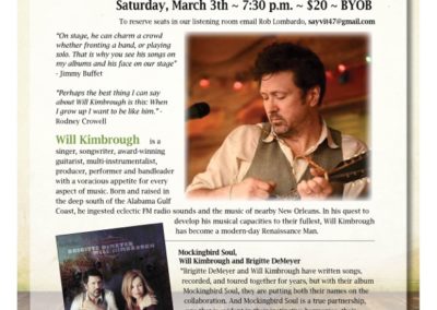 Will Kimbrough march 3-2018 flyer